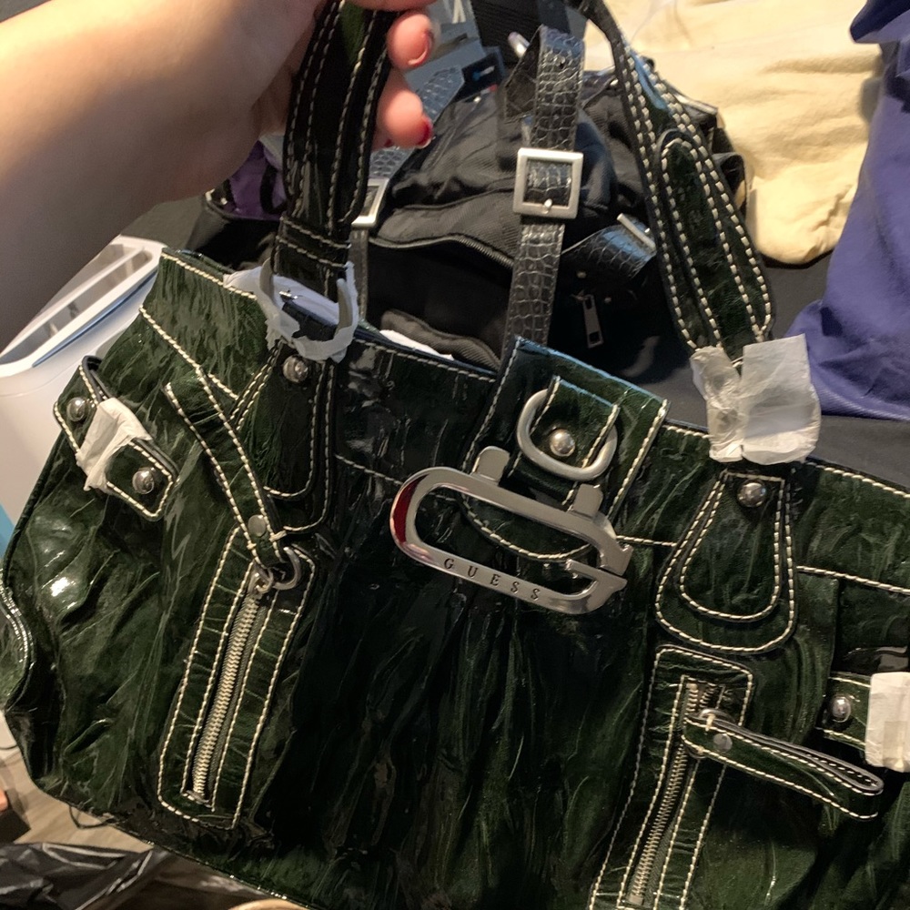 Guess Green Leather Handbag